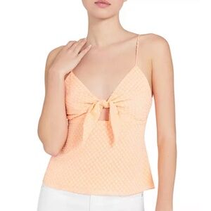 Alice + Olivia Roe Tie Front Camisole Light Peach Size Small NWT
